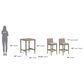 Homestyles Sustain 3-Piece Patio Bistro Set in Stain Brown, , large