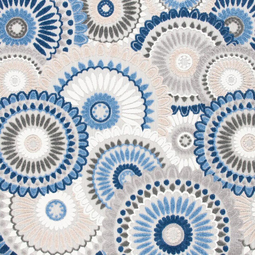 Safavieh Cabana CBN382G 6&#39;7&quot; x 9&#39; Grey and Blue Indoor/Outdoor Area Performance Rug, , large