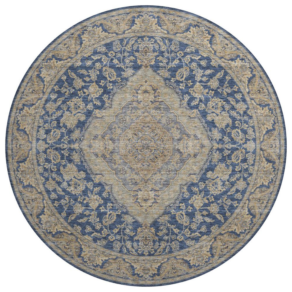 Dalyn Rug Company Hatay HY3 8" Round Navy Area Rug, , large