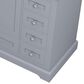 Lexora Home Dukes 84" Double Bathroom Vanity in Dark Grey with 2 cm White Cultured Marble Top and Rectangular Sinks, , large