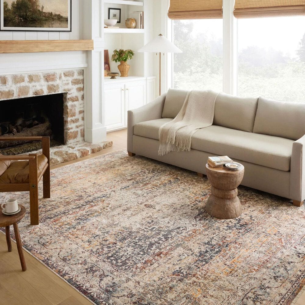 Loloi II Sorrento 6&#39;7&quot; x 9&#39;10&quot; Natural and Multicolor Area Rug, , large