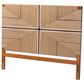 Baxton Studio Prita King Paper Loom Headboard in Natural Brown, , large