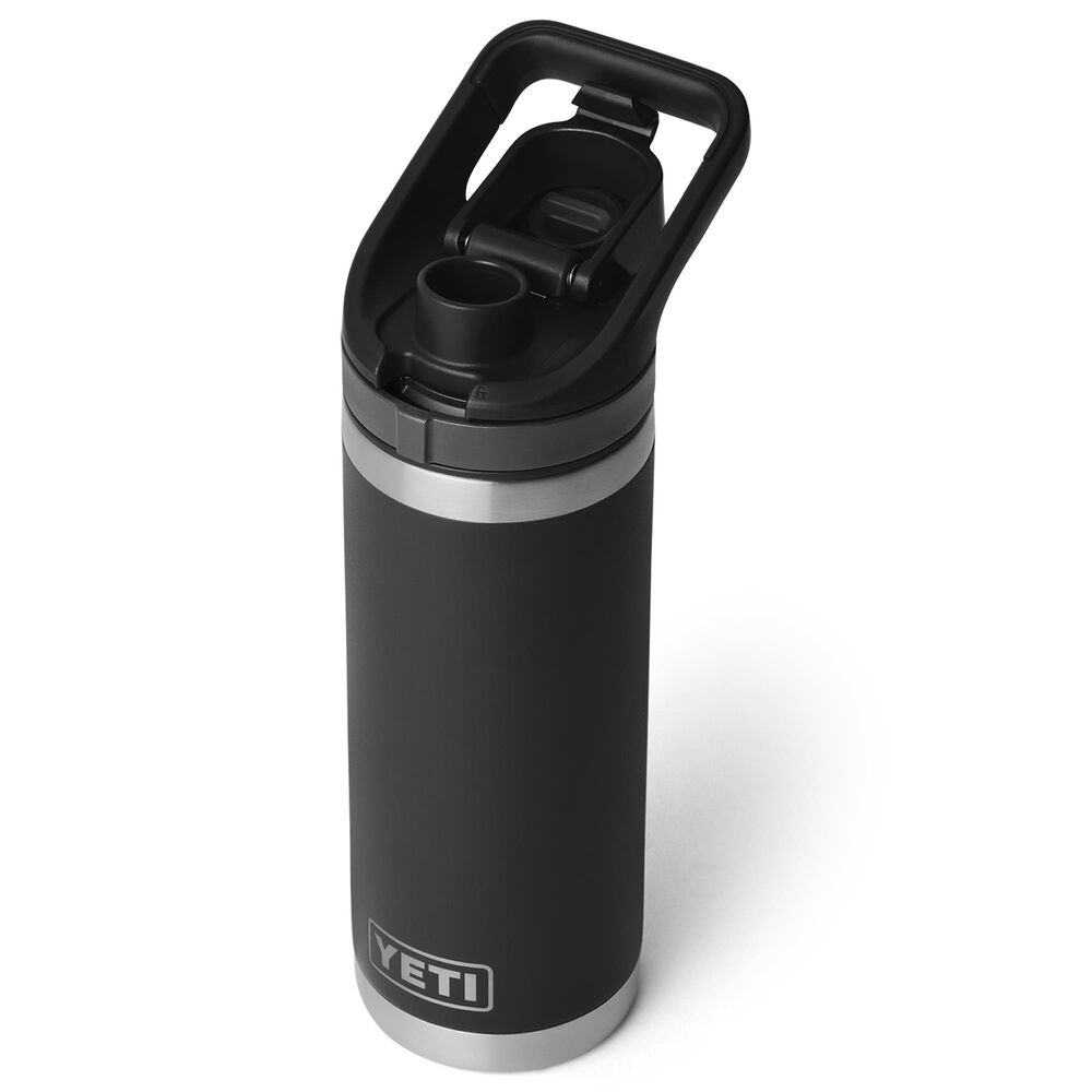 YETI Rambler 18 Oz Water Bottle with Flip Chug Cap in Black, , large
