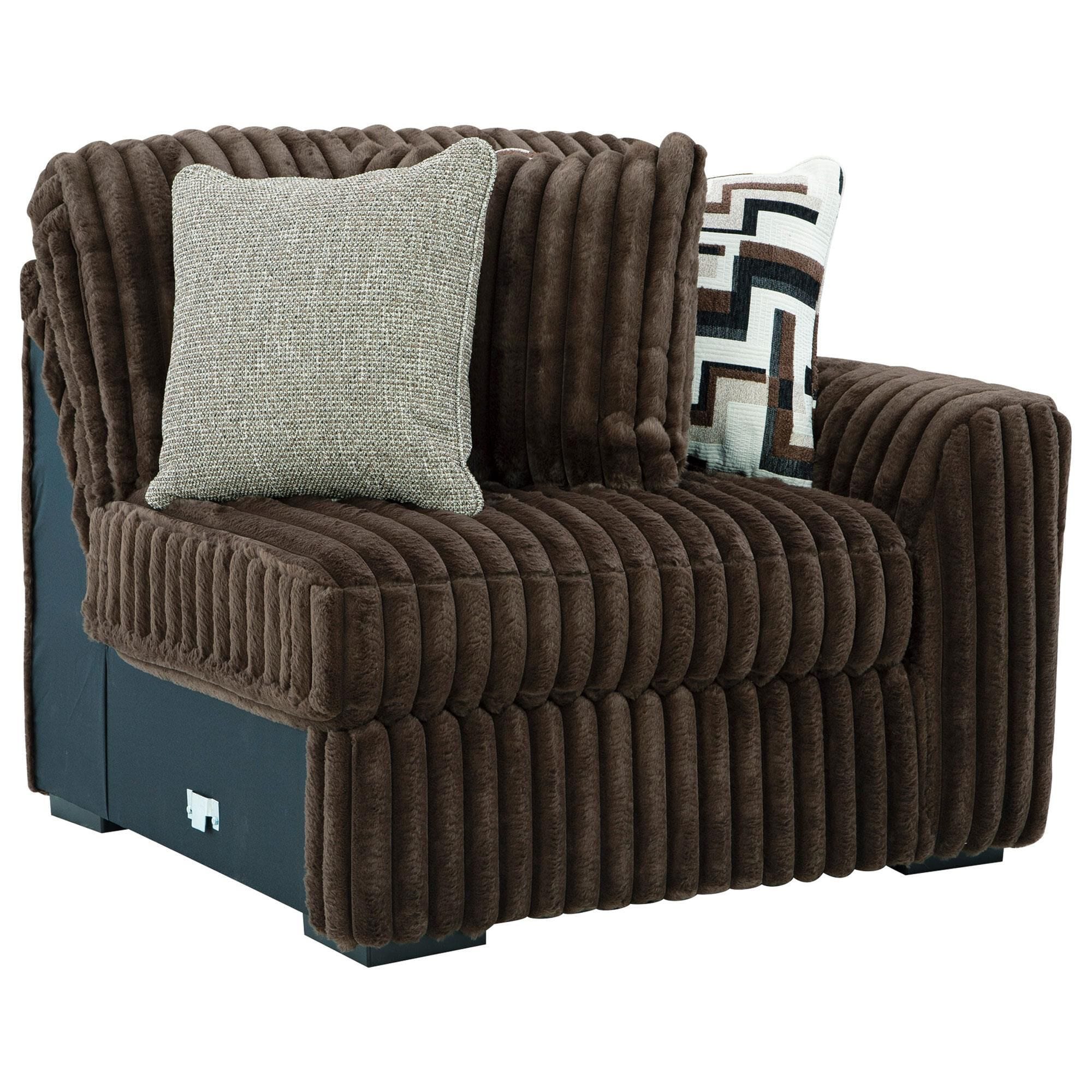 Ashley Midnight-Madness 5-Piece Symmetrical Sectional in Chocolate