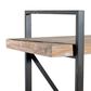 Maple and Jade 4-Shelf Industrial Shelving Unit in Rustic Distressed Brown and Black, , large