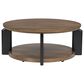 Ashley Kraeburn Round Cocktail Table in Brown and Black, , large