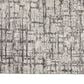 Nourison Rush 10" x 14" Ivory and Grey Area Rug, , large