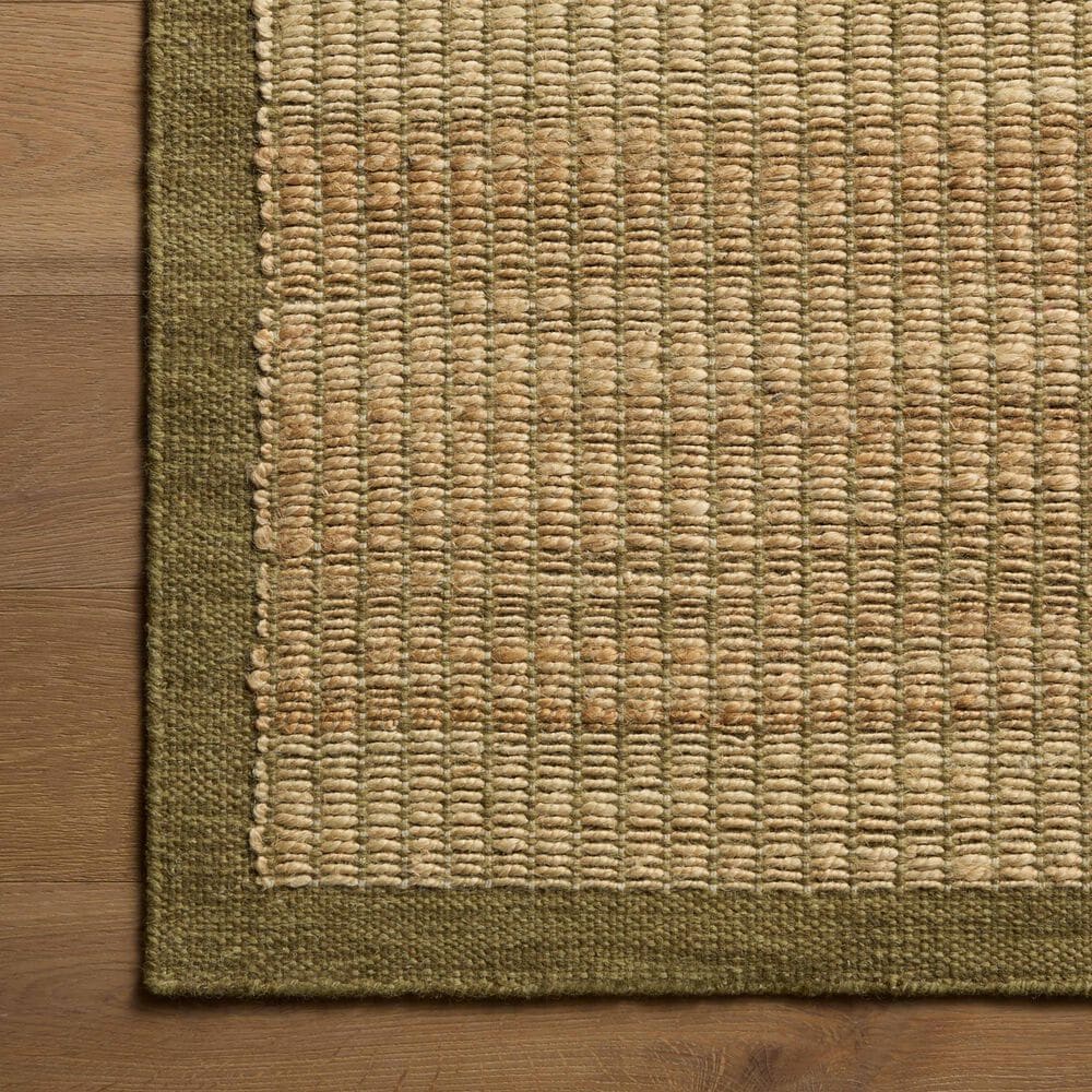 Amber Lewis x Loloi Lilah Natural and Olive 2'3" x 3'9" Area Rug, , large