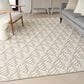 Nourison Aloha Floral 7"10" x 10"6" Ivory and Grey Indoor/Outdoor Area Rug, , large