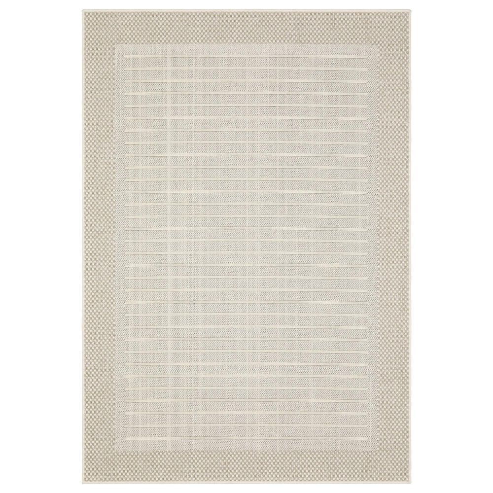 ROW by Oriental Weavers Zarina ZAR04 Beige and Ivory 6"7" x 9"2" Indoor/Outdoor Area Rug, , large