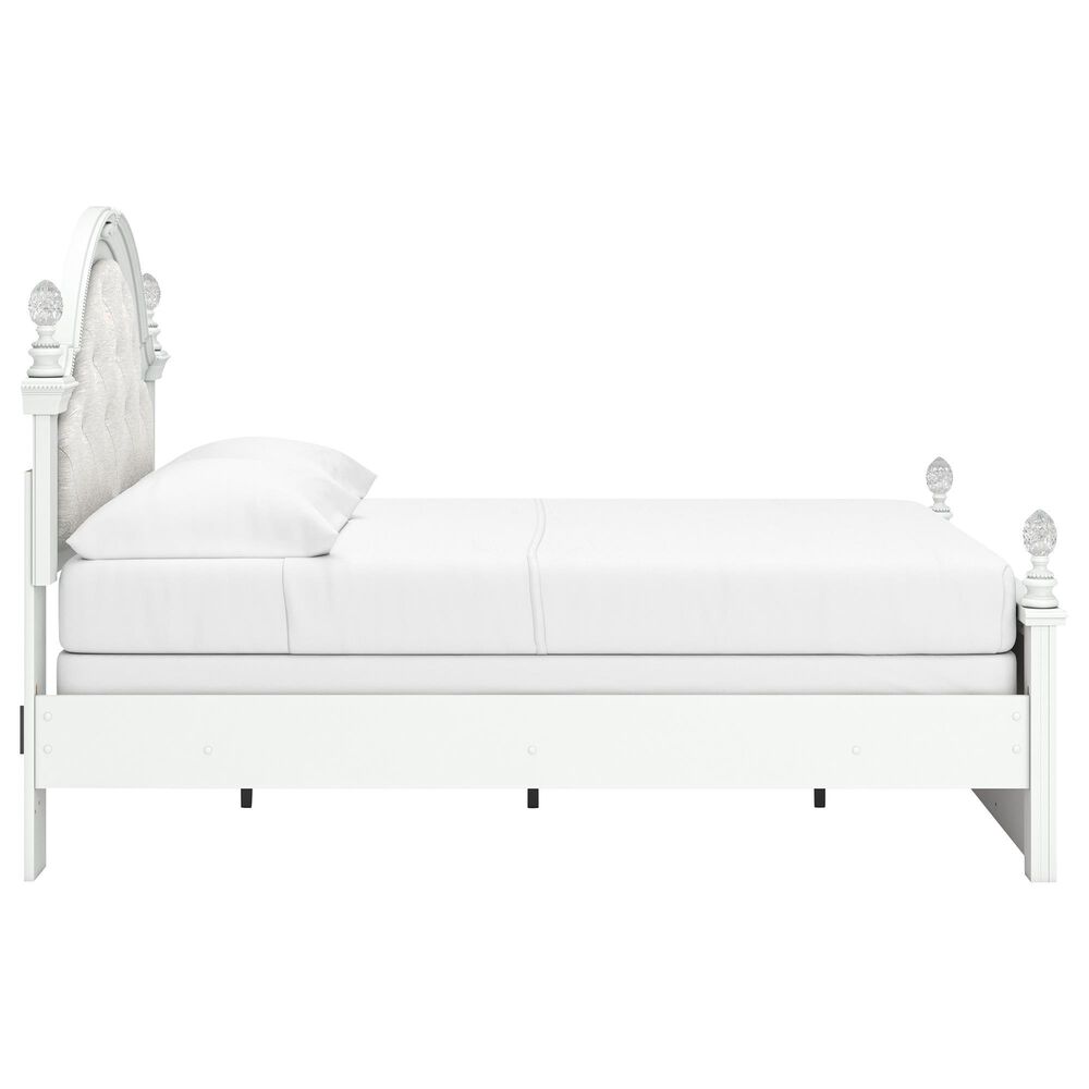 Ashley Kozlani Full Upholstered Panel Bed in Matte White, , large