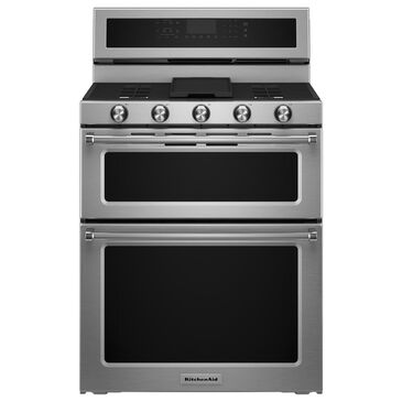 KitchenAid 6.0 Cu. Ft. Freestanding Gas Double Oven Range, , large