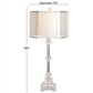 Maple and Jade 30" Metal Stacked Crystal Table Lamp with Dual Shades in Silver and Clear, , large