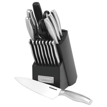 Deal Partners, Inc Artiste 17-Piece Knife Block Set in Stainless Steel, , large