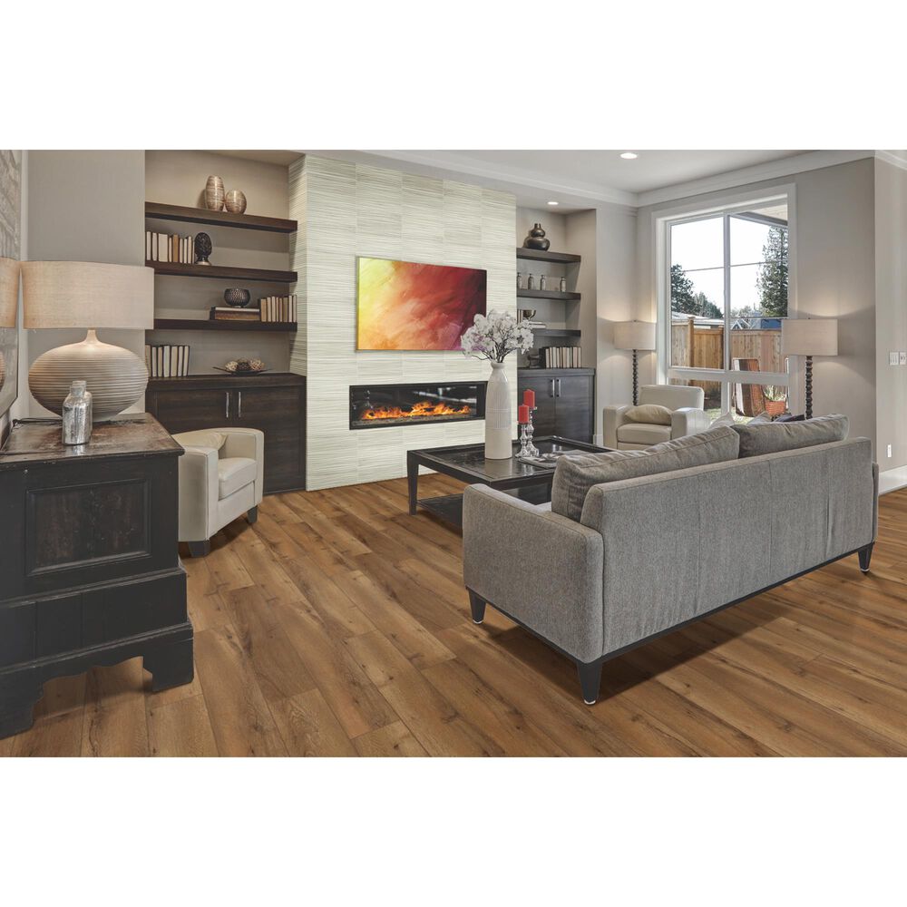 Happy Feet International Mustang Gunstock Oak 7" x 48" Luxury Vinyl Plank, , large