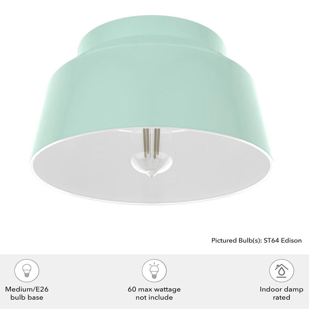 Hunter Cranbrook 1-Light Flush Mount in Mint, , large