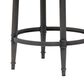Armen Living Eunice Swivel Counter Height Stool with Mushroom Brown Upholstery in Antique Pewter, , large