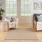 Nourison Positano POS03 Beige and Ivory 9" x 12" Indoor/Outdoor Area Rug, , large