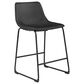 Ashley Centiar 24" Upholstered Counter Stool in Black Faux Leather, , large