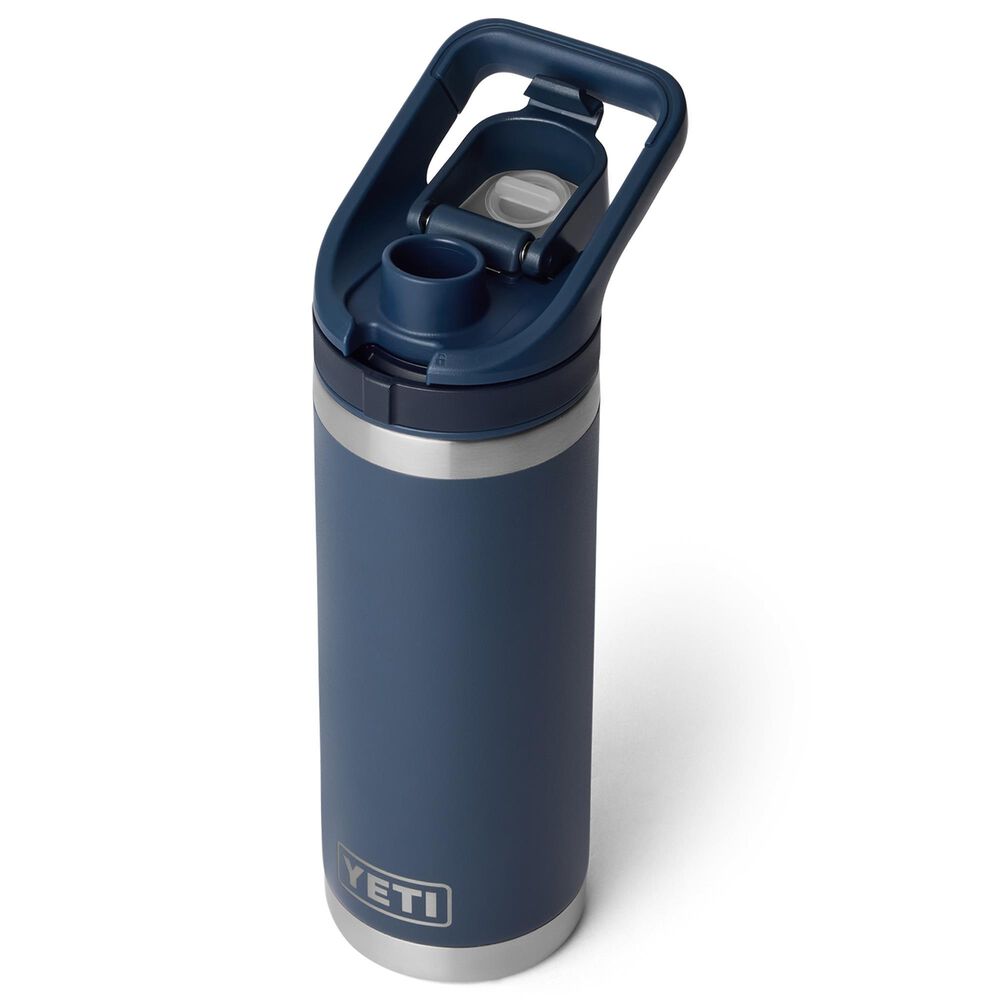 YETI Rambler 18 Oz Water Bottle with Flip Chug Cap in Navy, , large