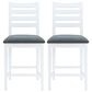 Linon Home Decor Flynn 22" Counter Stool with Charcoal Grey Cushion in White (Set of 2), , large