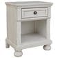 Ashley Robbinsdale 4-Piece Full Storage Bedroom Set in Antique White, , large