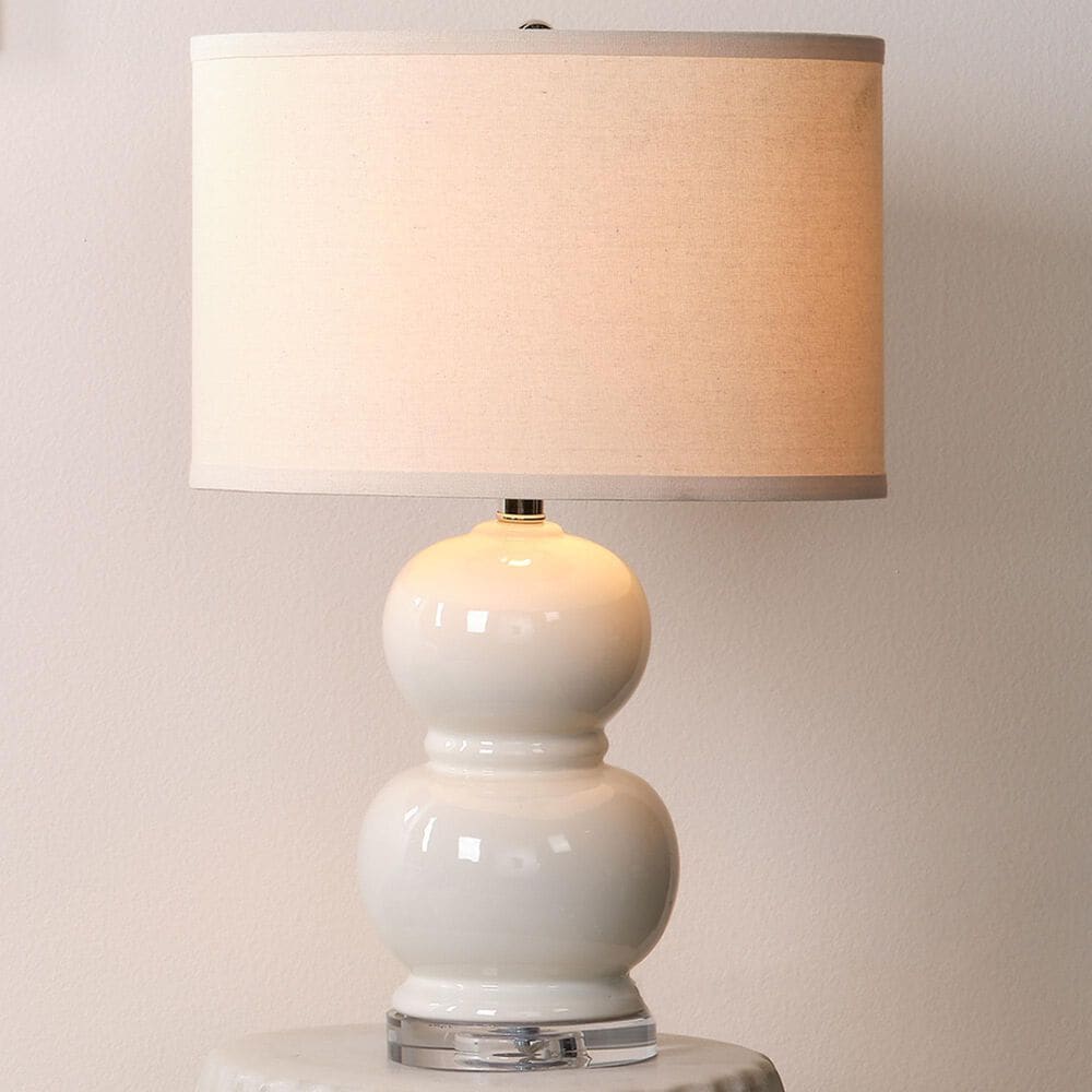 Jamie Young Sora Ceramic Table Lamp in Cream, , large