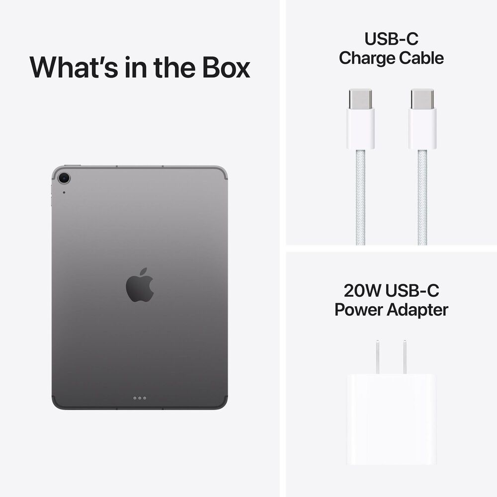 Apple 11-Inch iPad Air M4 Chip Wi-Fi + Cellular 256GB in Space Gray (Latest Model), , large