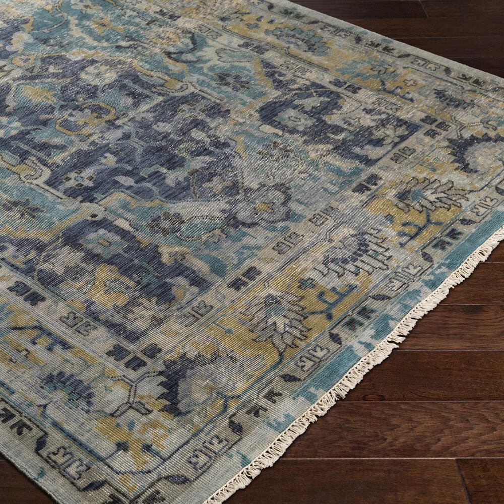 Surya Festival 12&#39; x 15&#39; Denim, Ink Blue, Teal, Tan and Ivory Area Rug, , large
