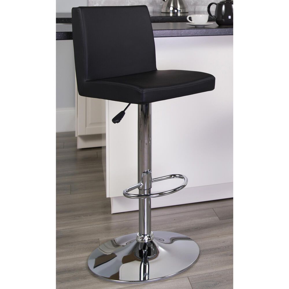 Flash Furniture Adjustable Barstool in Black, , large