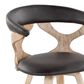 Lumisource Gardenia Swivel Arm Chair with Brown Upholstered in Whitewashed, , large
