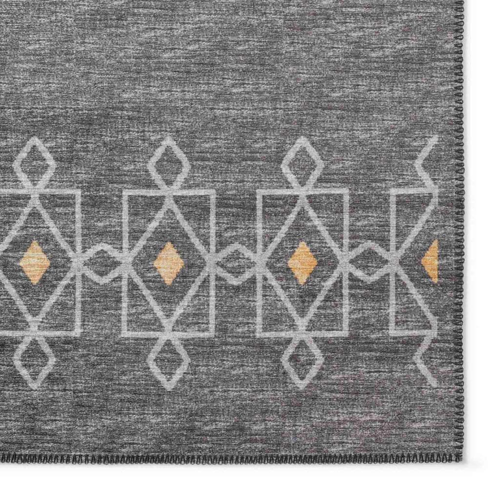 Dalyn Rug Company Sedona Southwestern 2&#39;3&quot; x 10&#39; Charcoal Indoor/Outdoor Performance Runner, , large