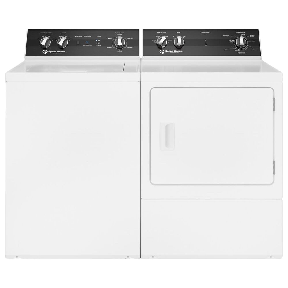 Speed Queen 3.2 Cu. Ft. Top Load Washer with 6 Preset Cycles and 7.0 Cu. Ft. Electric Dryer Laundry Pair in White, , large