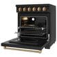 Thor Kitchen Gordon Ramsay 4.6 Cu. Ft. Professional Freestanding Electric Range with Bronze Handle Kit in Black, , large