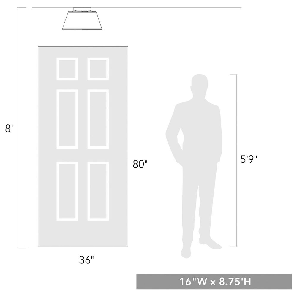 Golden Lighting Penn Flush Mount in Matte Black, , large
