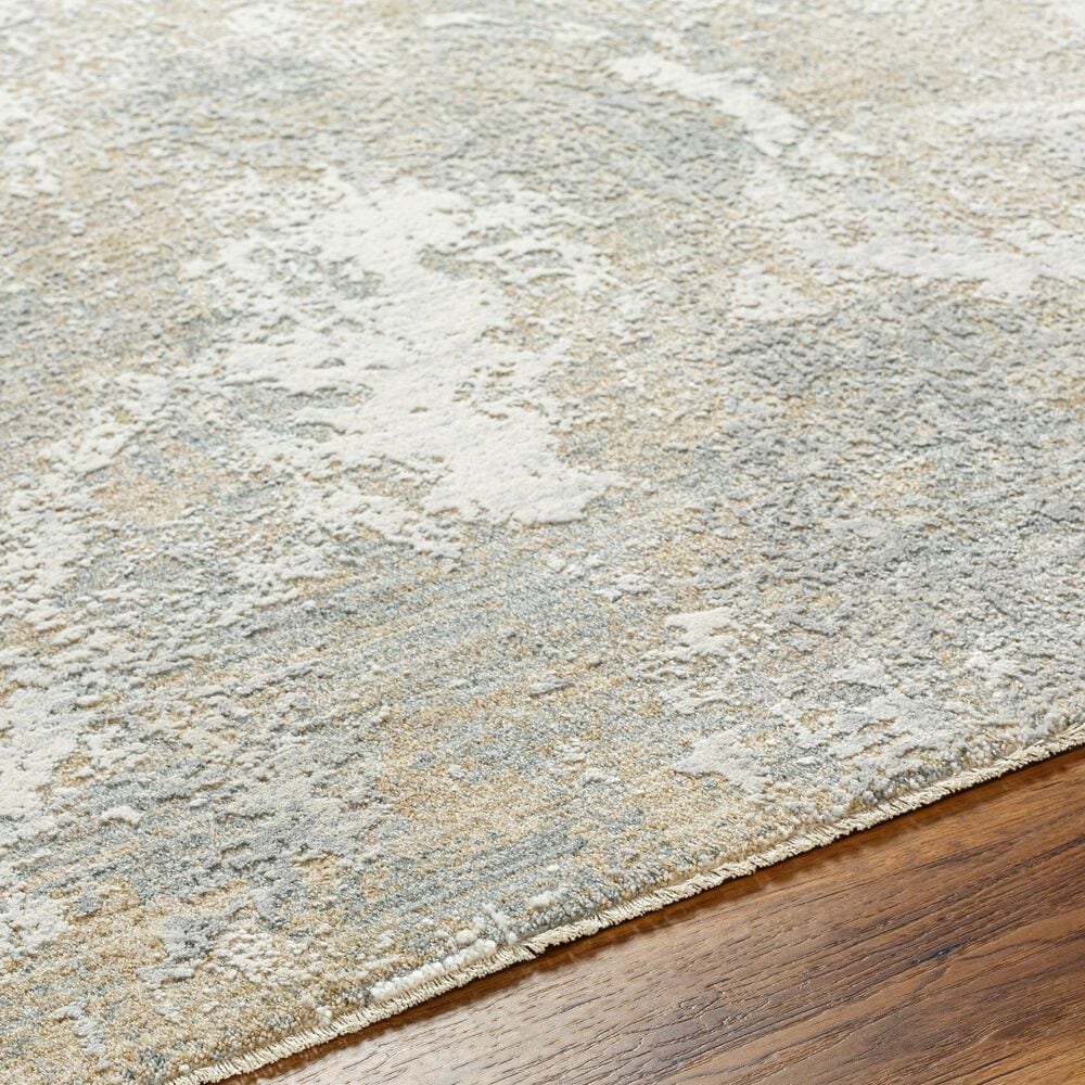 Surya Brunswick Cream, Light Gray, Charcoal, Light Brown, Mustard and Medium Brown 2'7" x 7'3" Runner, , large