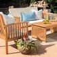 Noble House Carolina 4-Piece Patio Chat Set in Teak Brown, , large