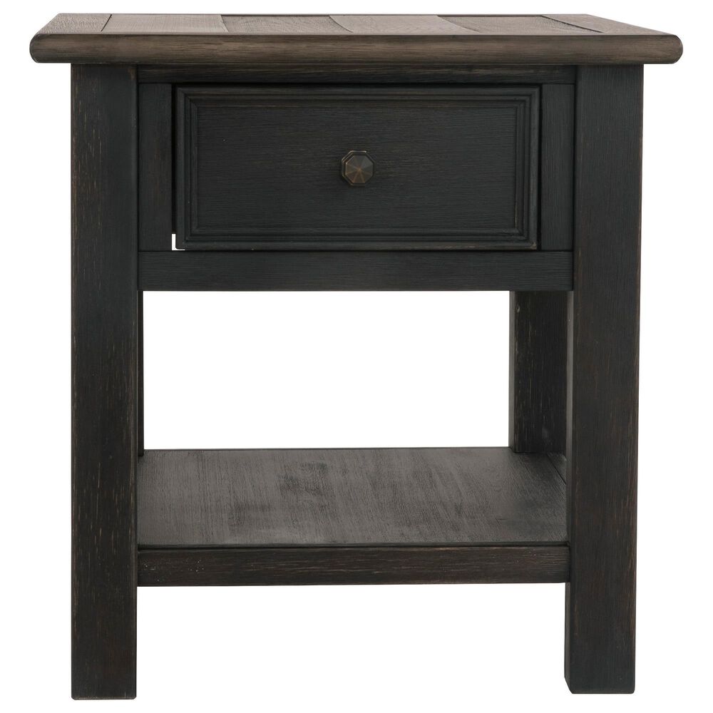 Ashley Tyler Creek Rectangular End Table in Grayish Brown/Black, , large