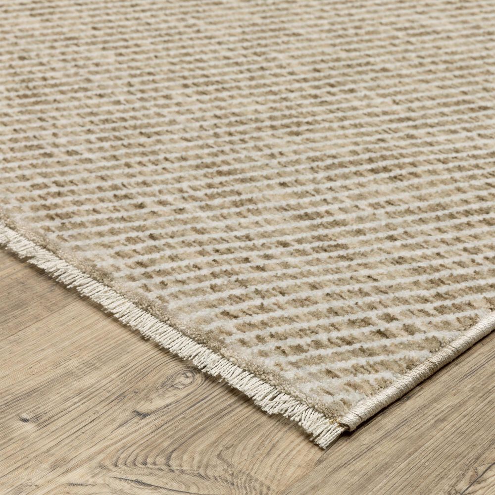 Oriental Weavers Echo Beige and Ivory 5&#39;3&quot; x 7&#39;6&quot; Area Rug, , large