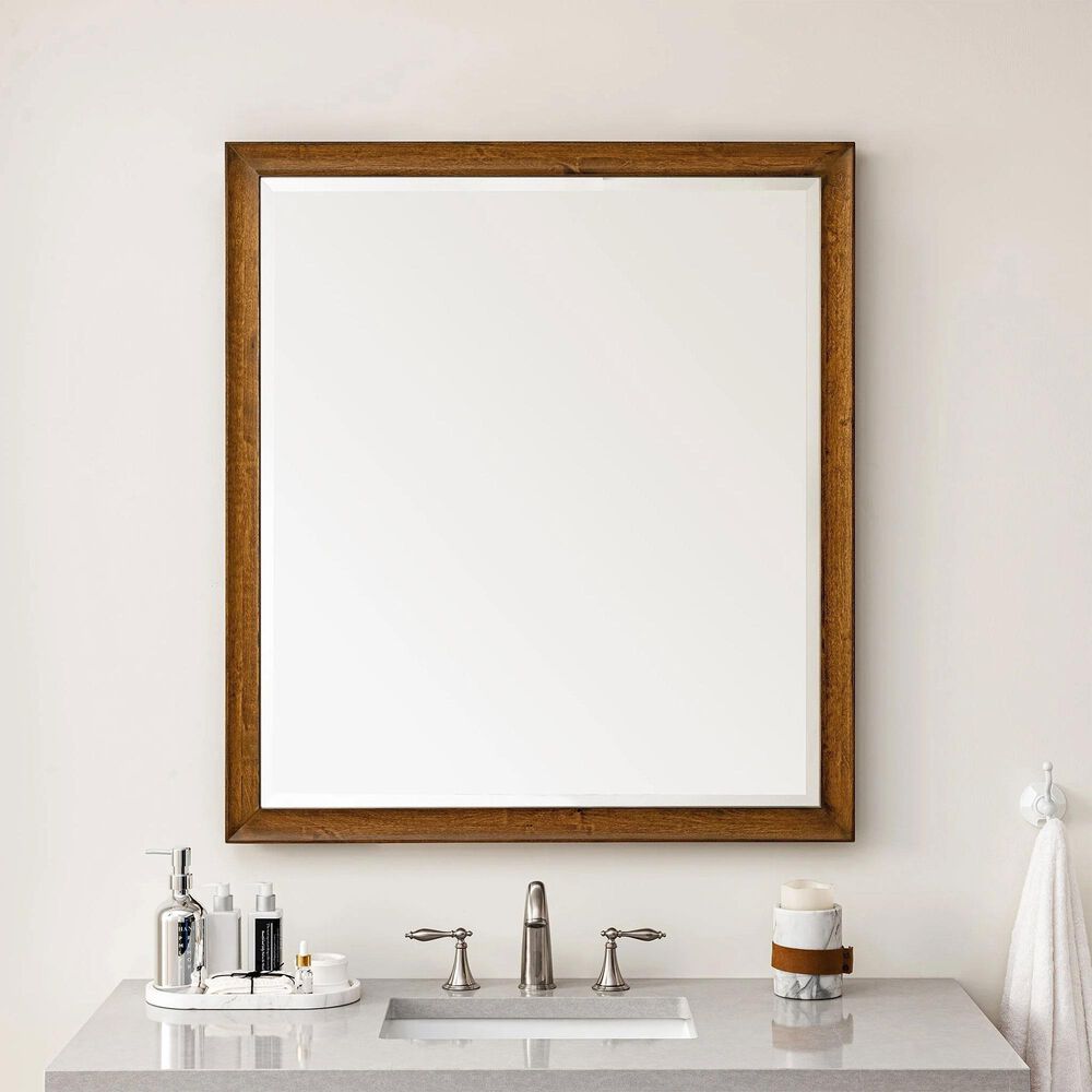 James Martin Vanities Glenbrooke 36&quot; Rectangular Mirror in Country Oak, , large