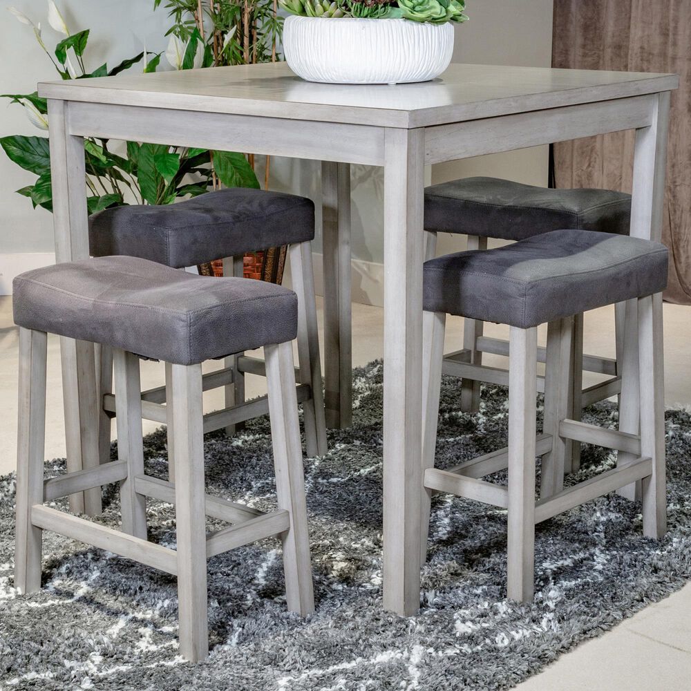 Signature Design by Ashley Loratti Square Counter Dining Set in Weathered Gray, , large