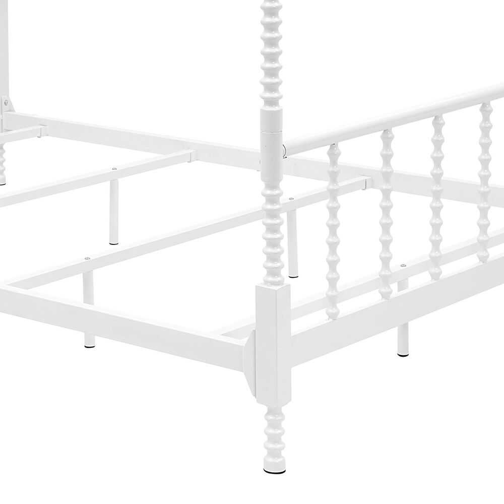 Furniture of America Elliot Queen Canopy Bed in White, , large