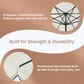HOMLUX 10" Patio Umbrella in White, , large