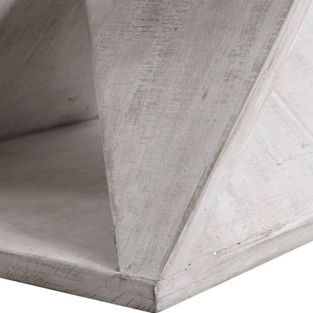 Uttermost Benue Ottoman in White Washed Fir Wood, , large