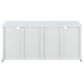 Walker Edison Abigail 58" TV Stand in Brushed White/Rustic Oak, , large