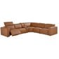 Bassett Airy 6-Piece Leather Power Reclining Sectional in Antelope, , large