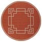 Surya Alfresco 5"3" Round Rust, Brown and Beige Indoor/Outdoor Area Rug, , large