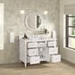 James Martin Vanities Lorelai 48" Single Vanity in Bright White with 3 cm Arctic Fall Solid Surface Top, , large