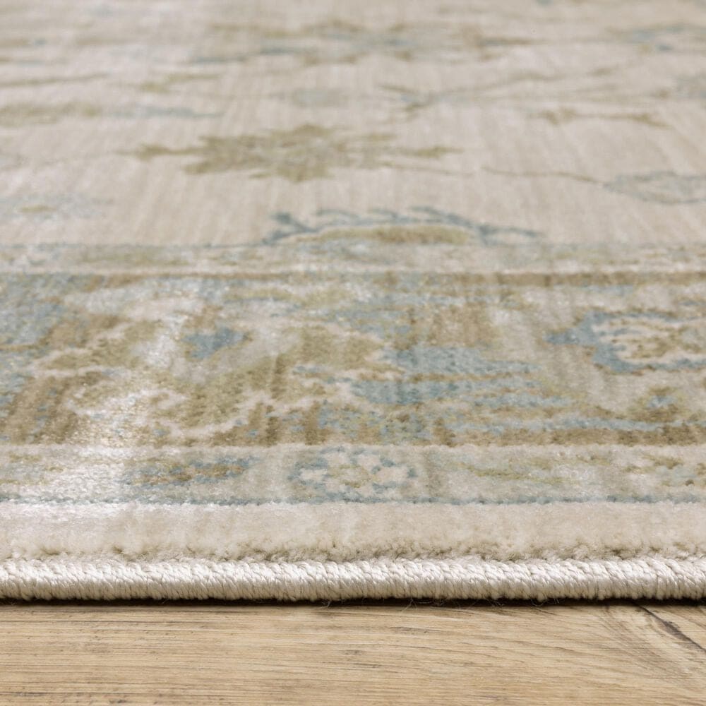 Oriental Weavers Maeve MAE10 Beige and Blue 6&#39;7&quot; x 9&#39;6&quot; Area Rug, , large