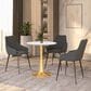 Leisuremod Bristol 24" Round Dining Table with MDF Top in Gold and White - Table Only, , large